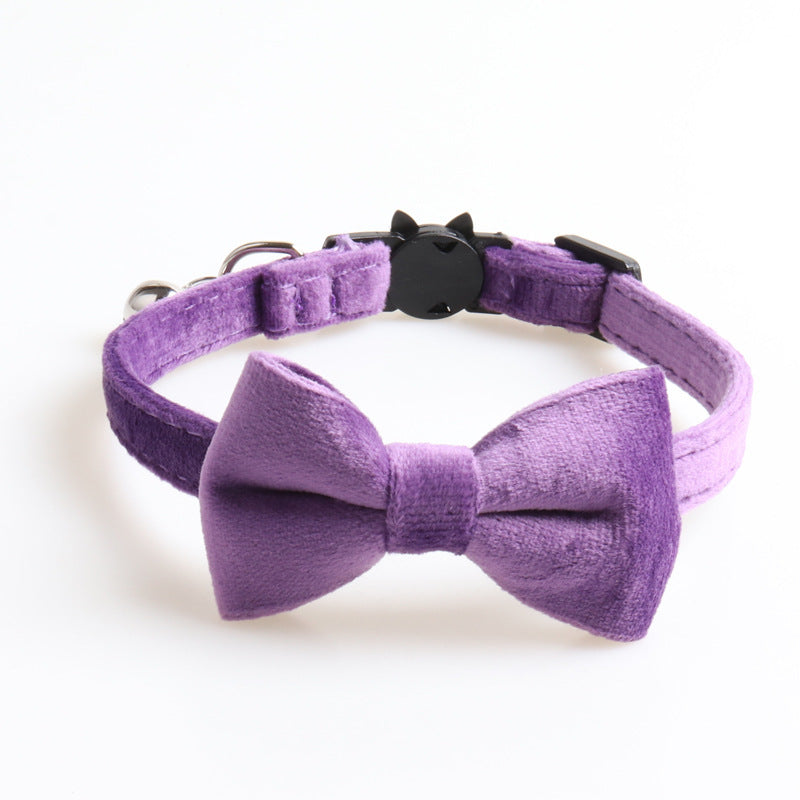 Velvet Bowknot Dog Collar