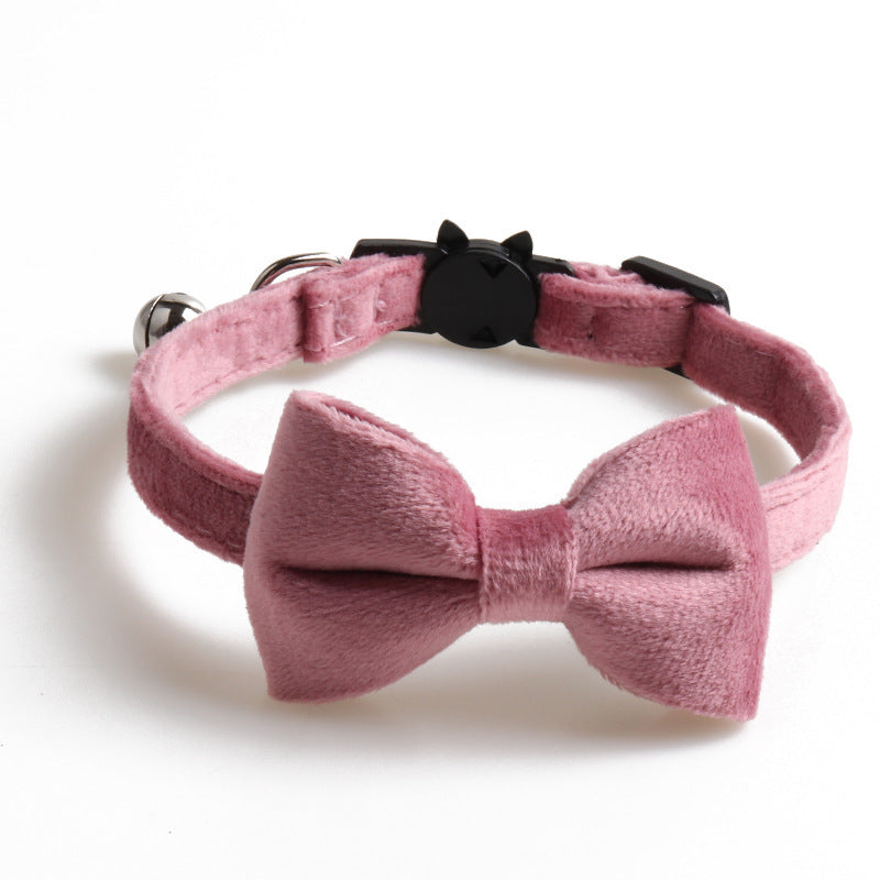 Velvet Bowknot Dog Collar
