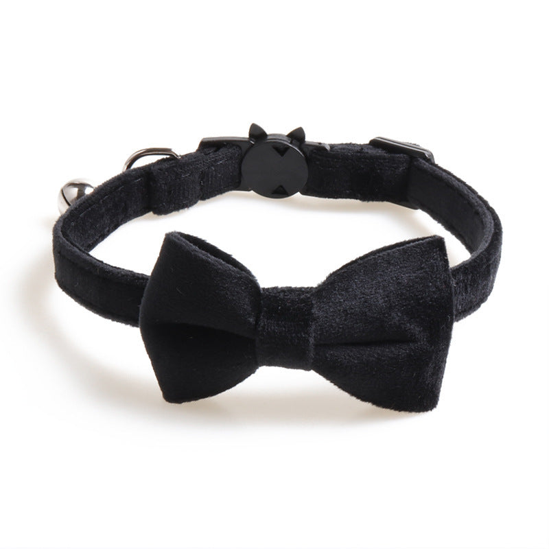 Velvet Bowknot Dog Collar