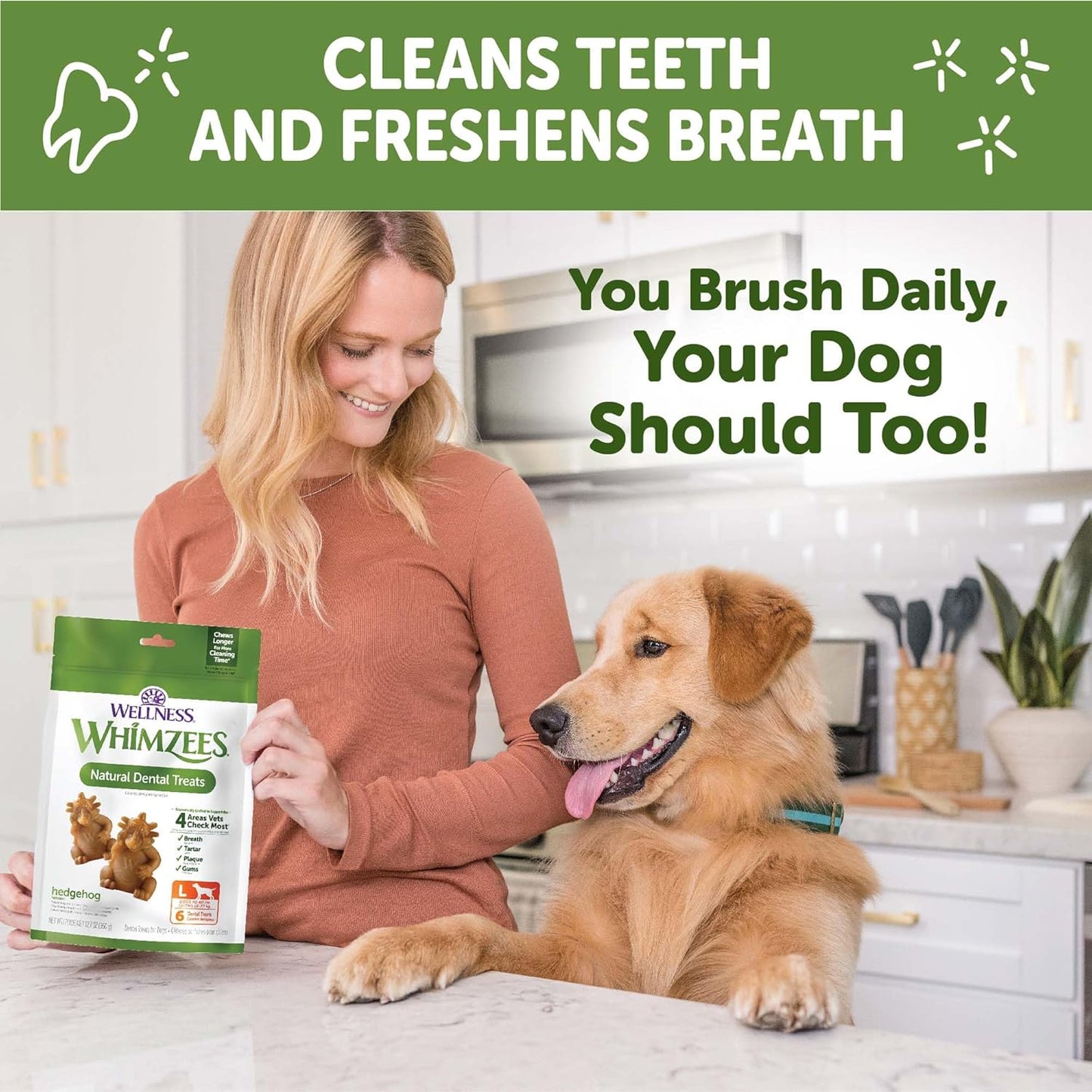 Whimzees Hedgehog Chew Large 6pk