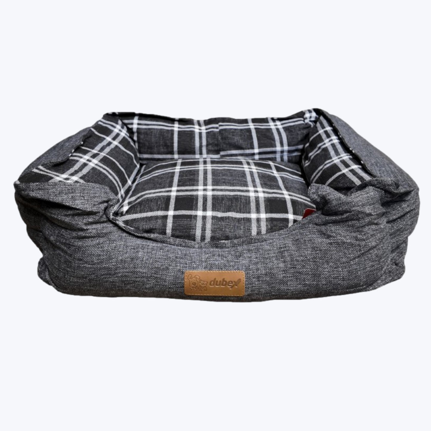 Brunei Grey & Tartan Bed Large