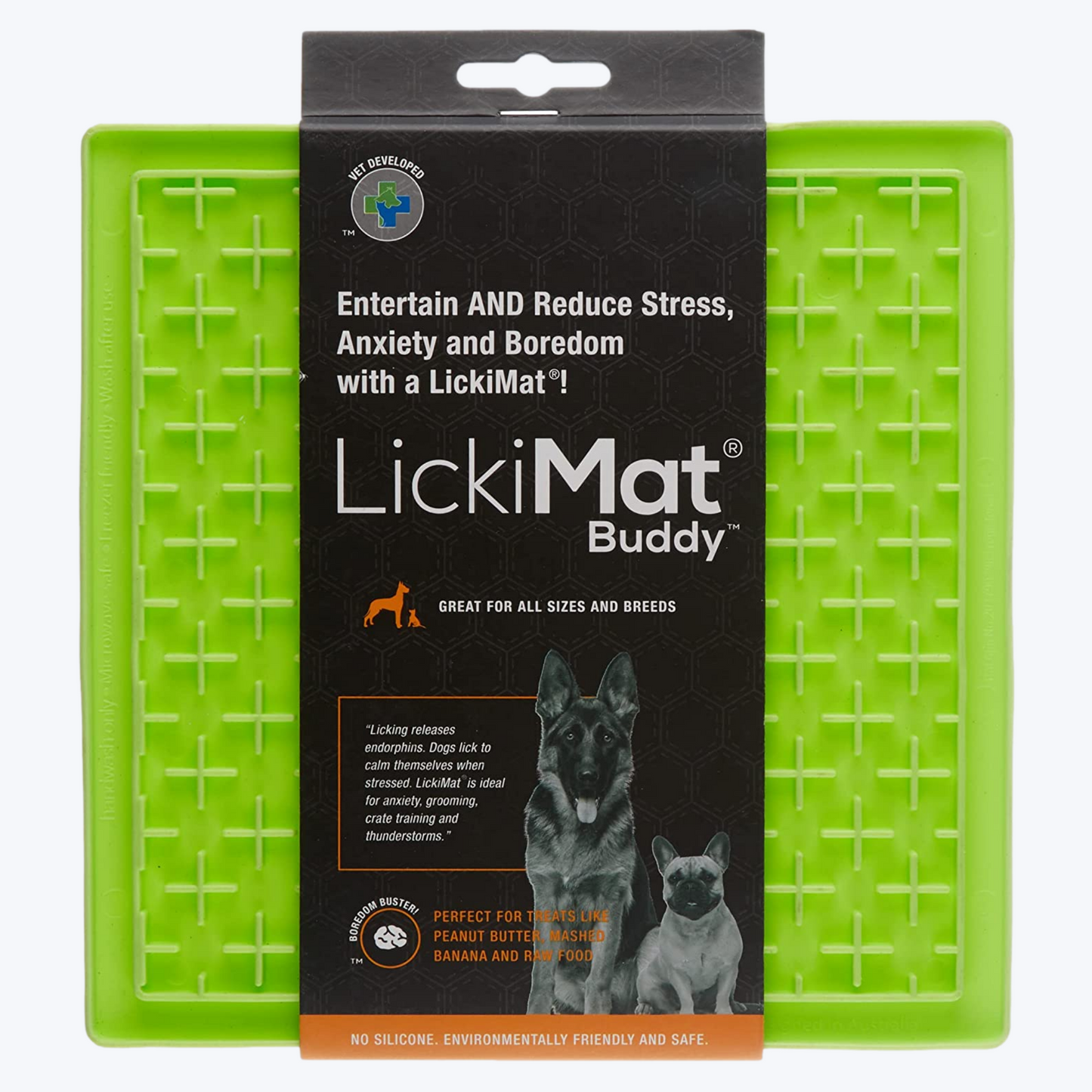 Lickimat Buddy Dog Treat Mat Green 20cm