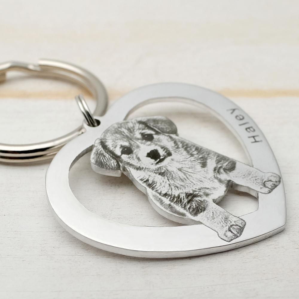 Custom Dog Photo Keychain