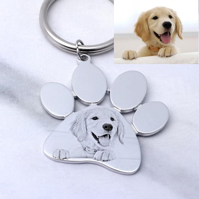 Custom Dog Photo Keychain