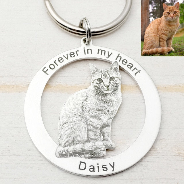 Custom Dog Photo Keychain