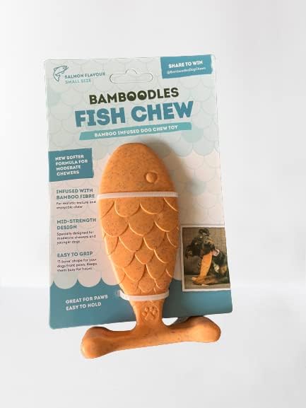 Bamboodles Fish Dog Chew - Salmon Medium 7"