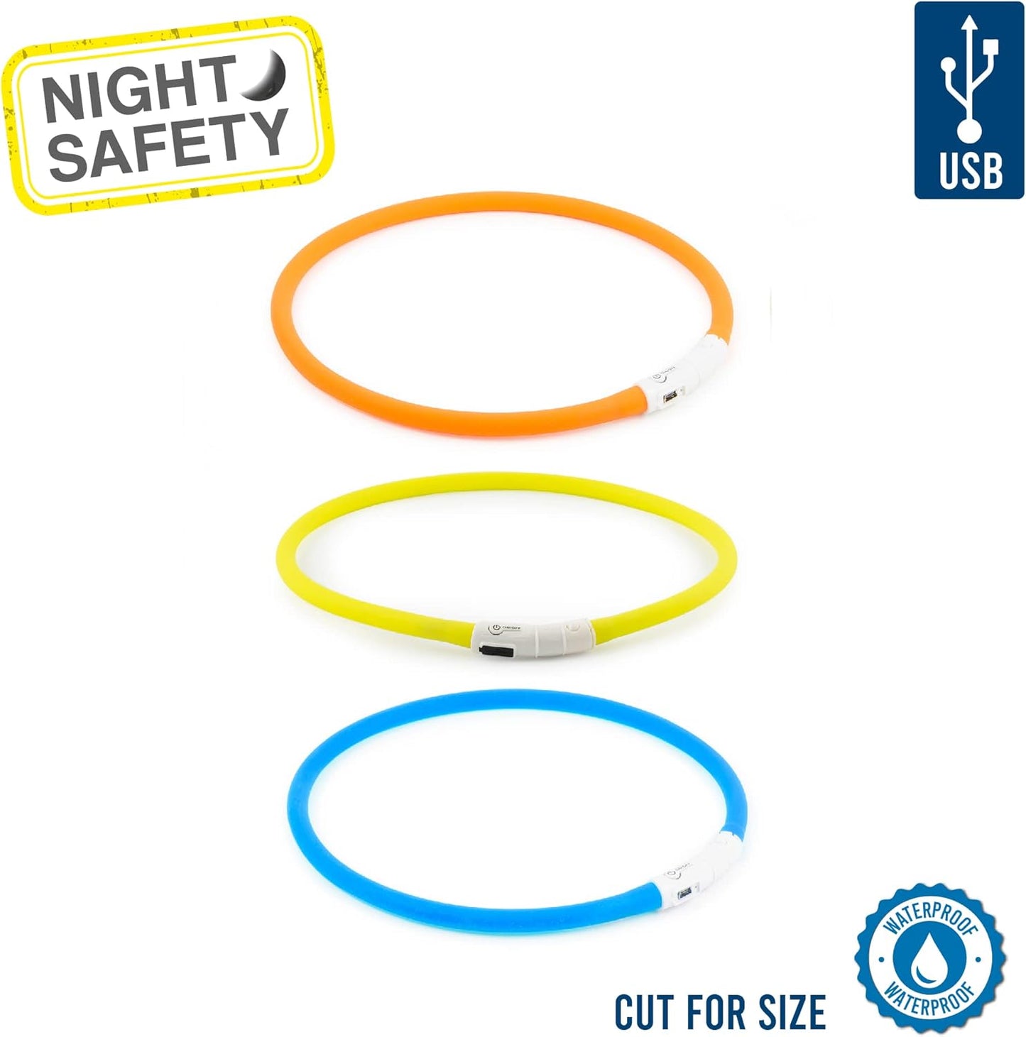 Ancol Flashing Band Yellow - One Size Fits All