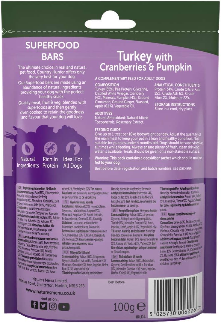 C Hunter Superfood Bar Turkey 100g