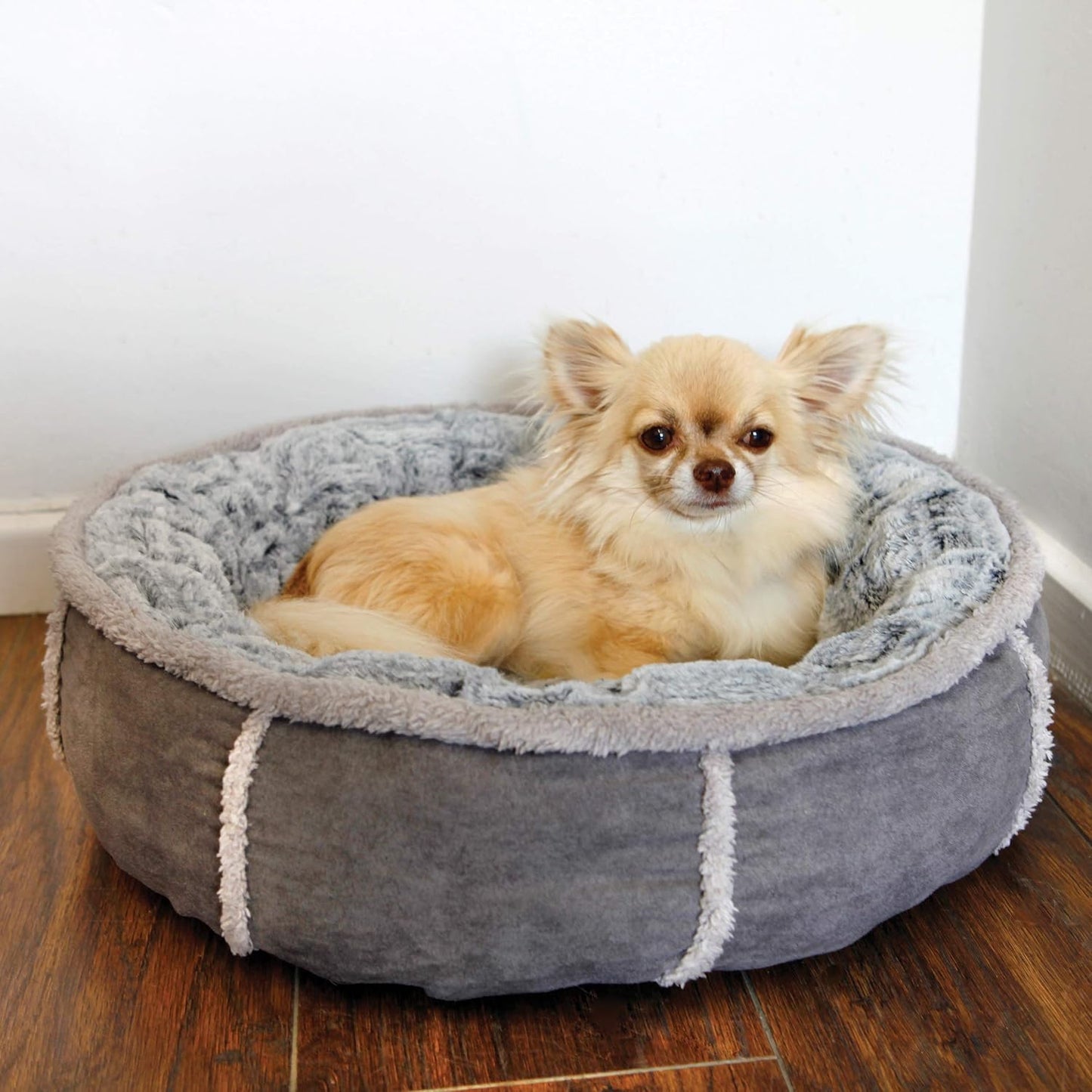 Deep Plush Donut Dog Bed, 27”