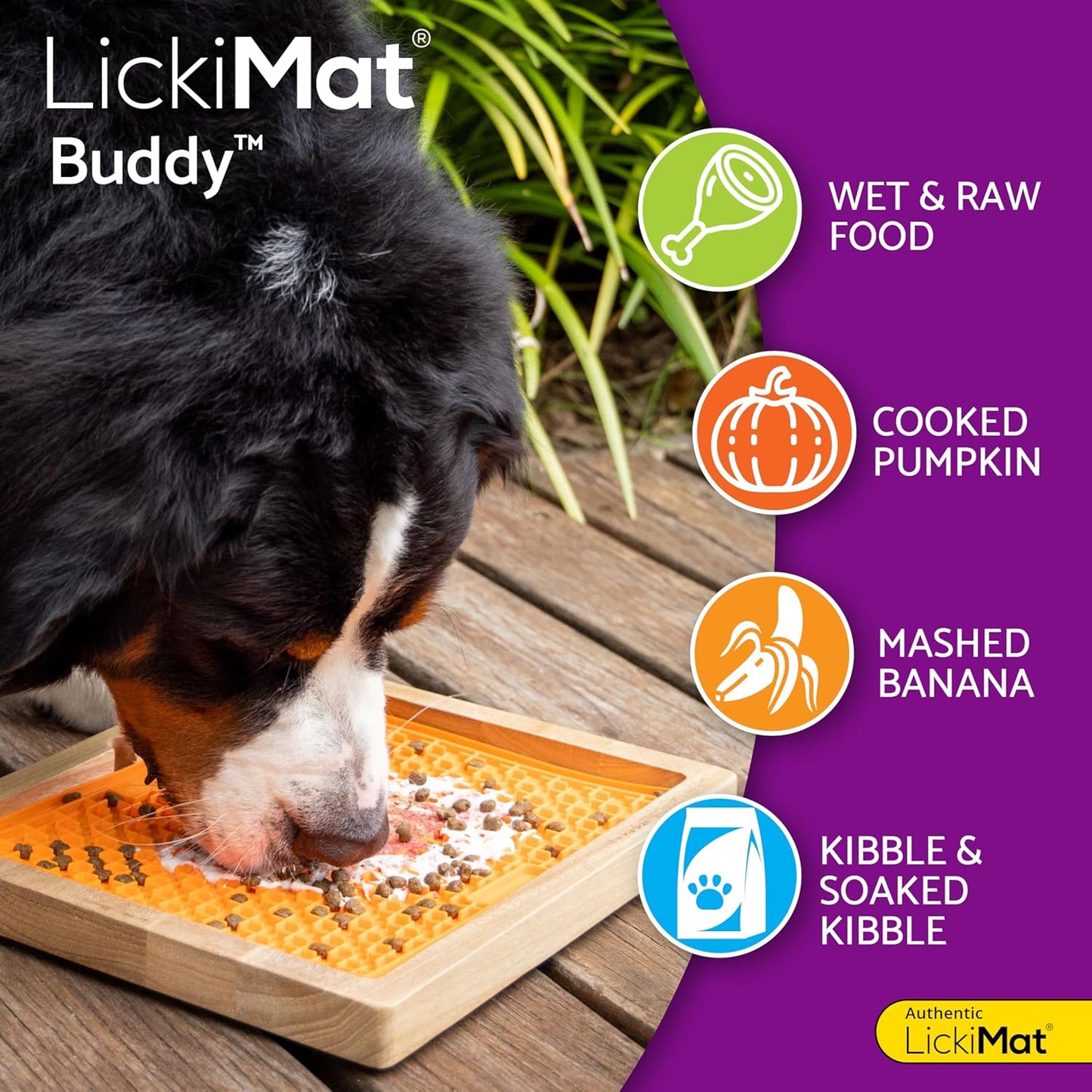 Lickimat Buddy Dog Treat Mat Orange 20cm