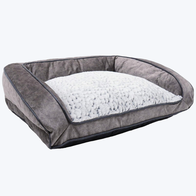 Rosewood Luxury Fleece Lined Plush Dog Bed Sofa