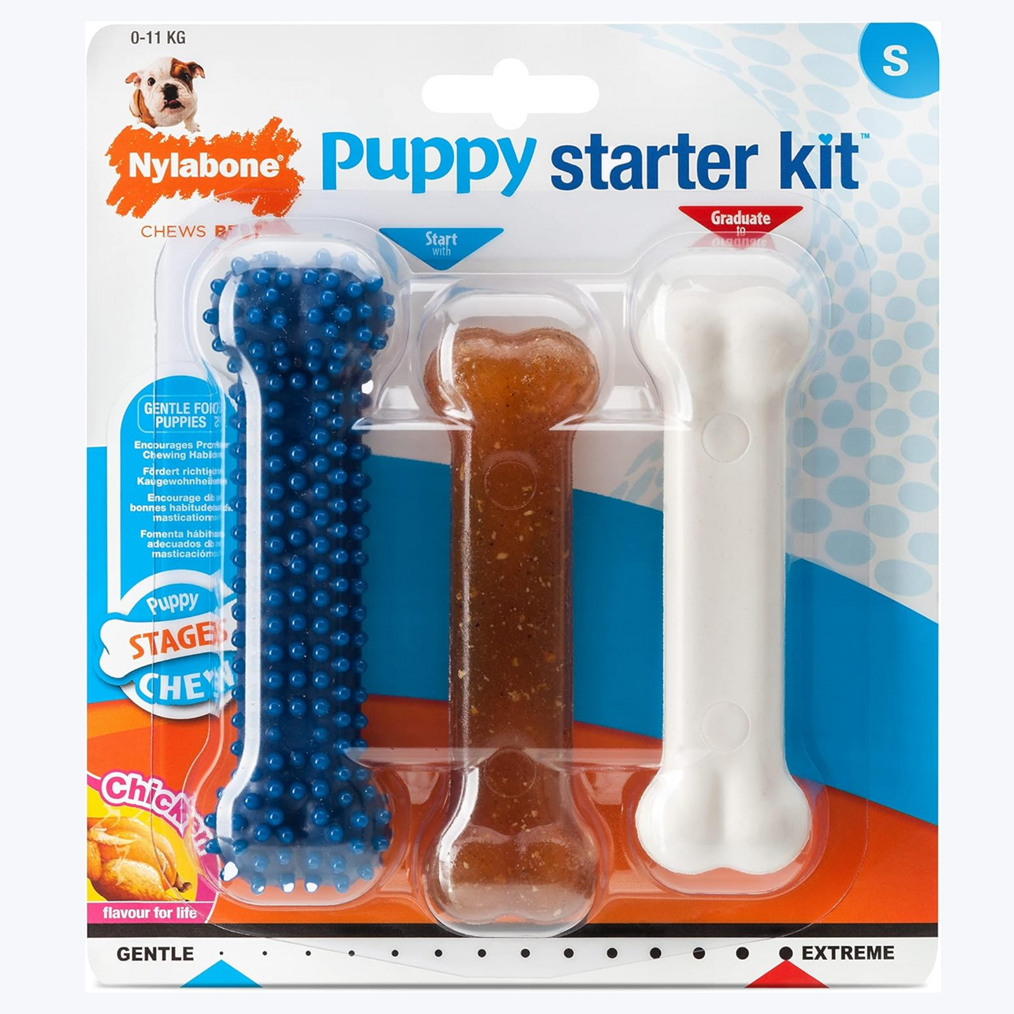 Nylabone Puppybone Chew Starter Kit - 3 pack