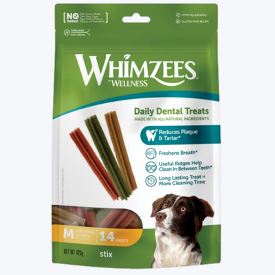 Whimzees Chew Stix Medium 14 sticks