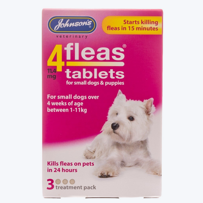 Johnson's 4-Fleas Small Dog & Puppy Flea Tablets (3 Tabs)