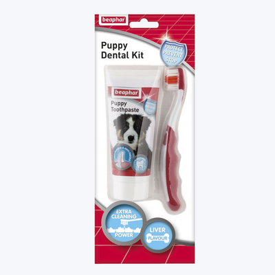 Beaphar Toothbrush & Toothpaste Dental Care Kit for Puppies