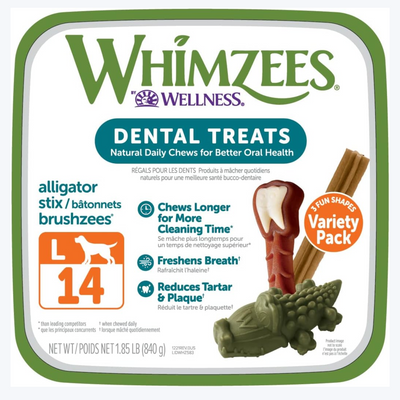 Whimzees Value Variety Box 14pcs -  Large