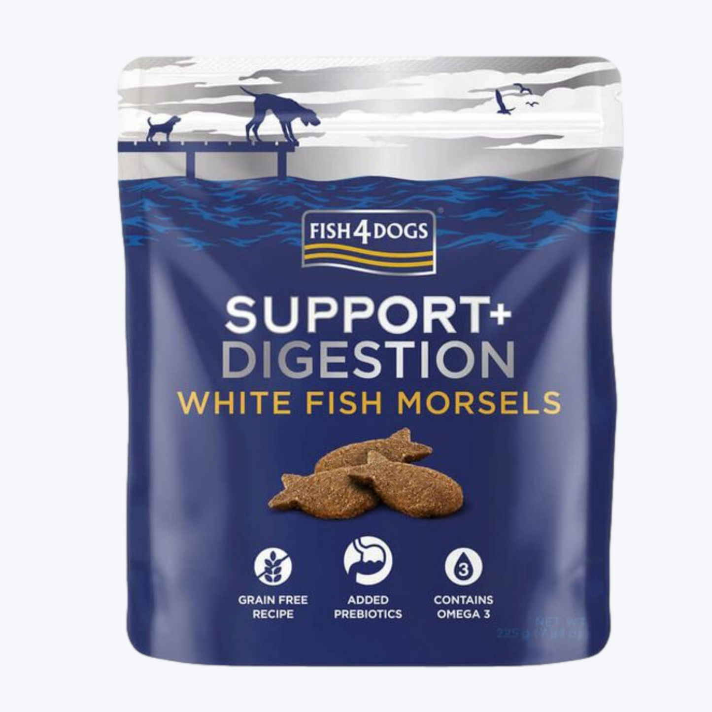 Fish4Dogs Digestion White Fish Morsels 225g