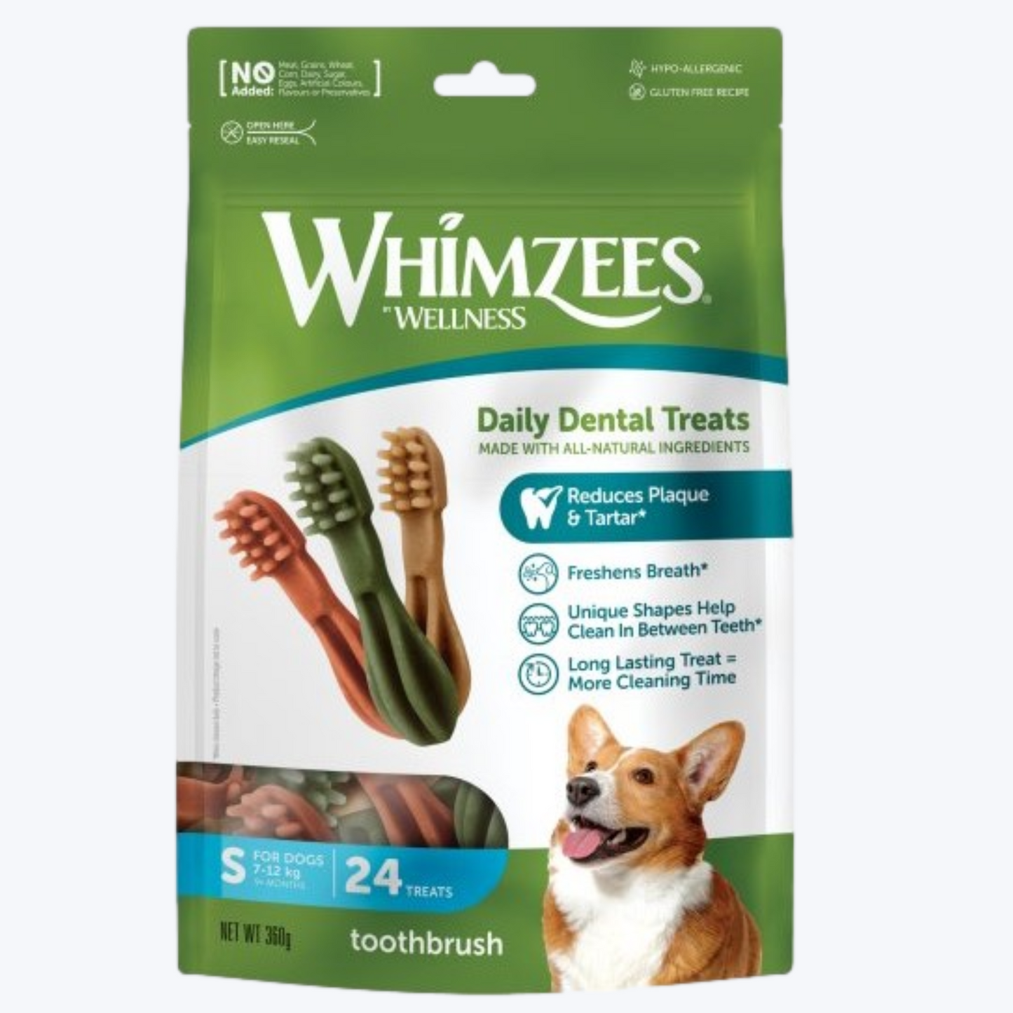 Whimzees Toothbrush Chew Small 24 pack