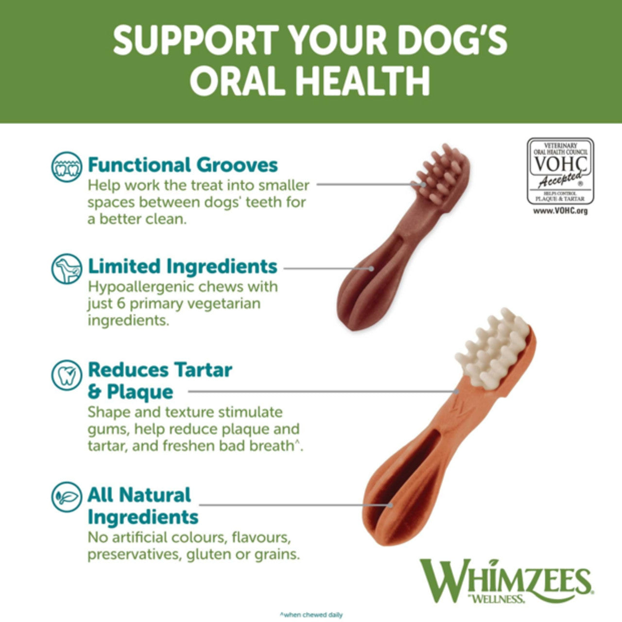 Whimzees Toothbrush Chew Small 24 pack