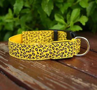 LED Nylon Leopard Pet Collar